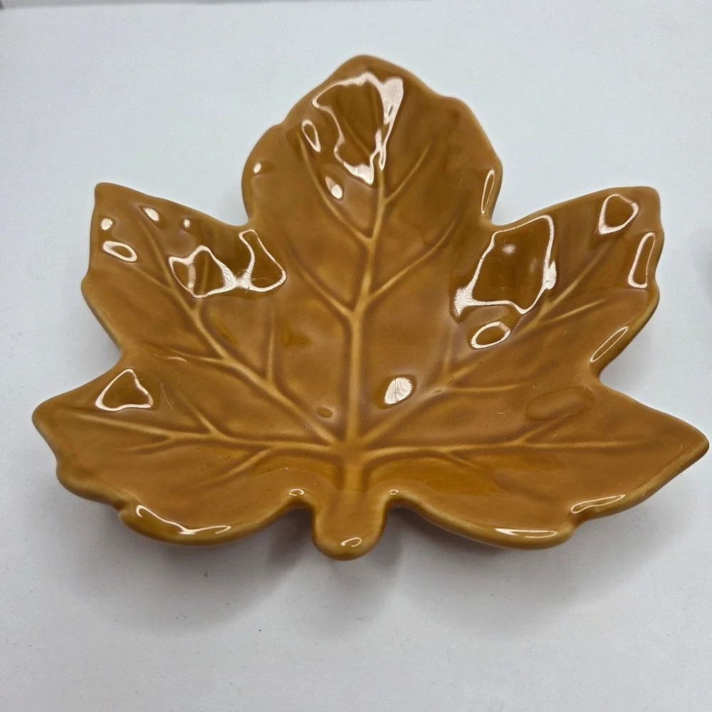 Ceramic Leaf Trinket Dish Set Small 6